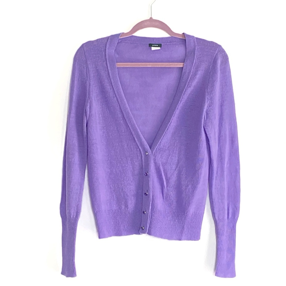 I.Crew Lavender Cardigan